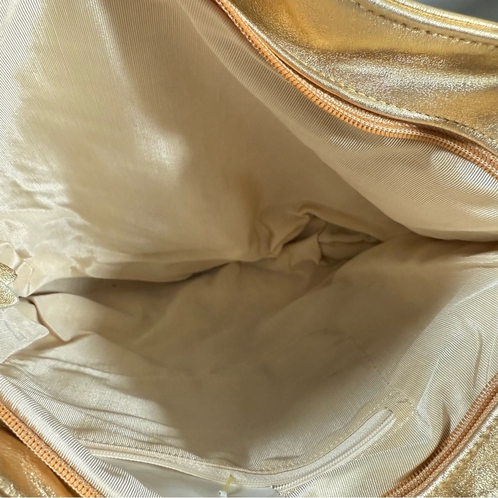 Gold Studded Leather Shoulder Bag - Picture 6 of 15